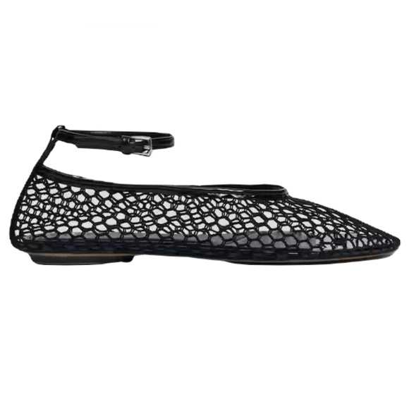Mango Shoes - Elegant Black Mesh Women's Shoes